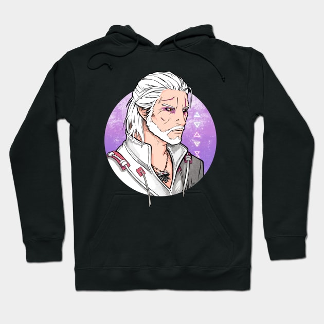 Witcher Geralt - Lilac Moon Hoodie by Lix